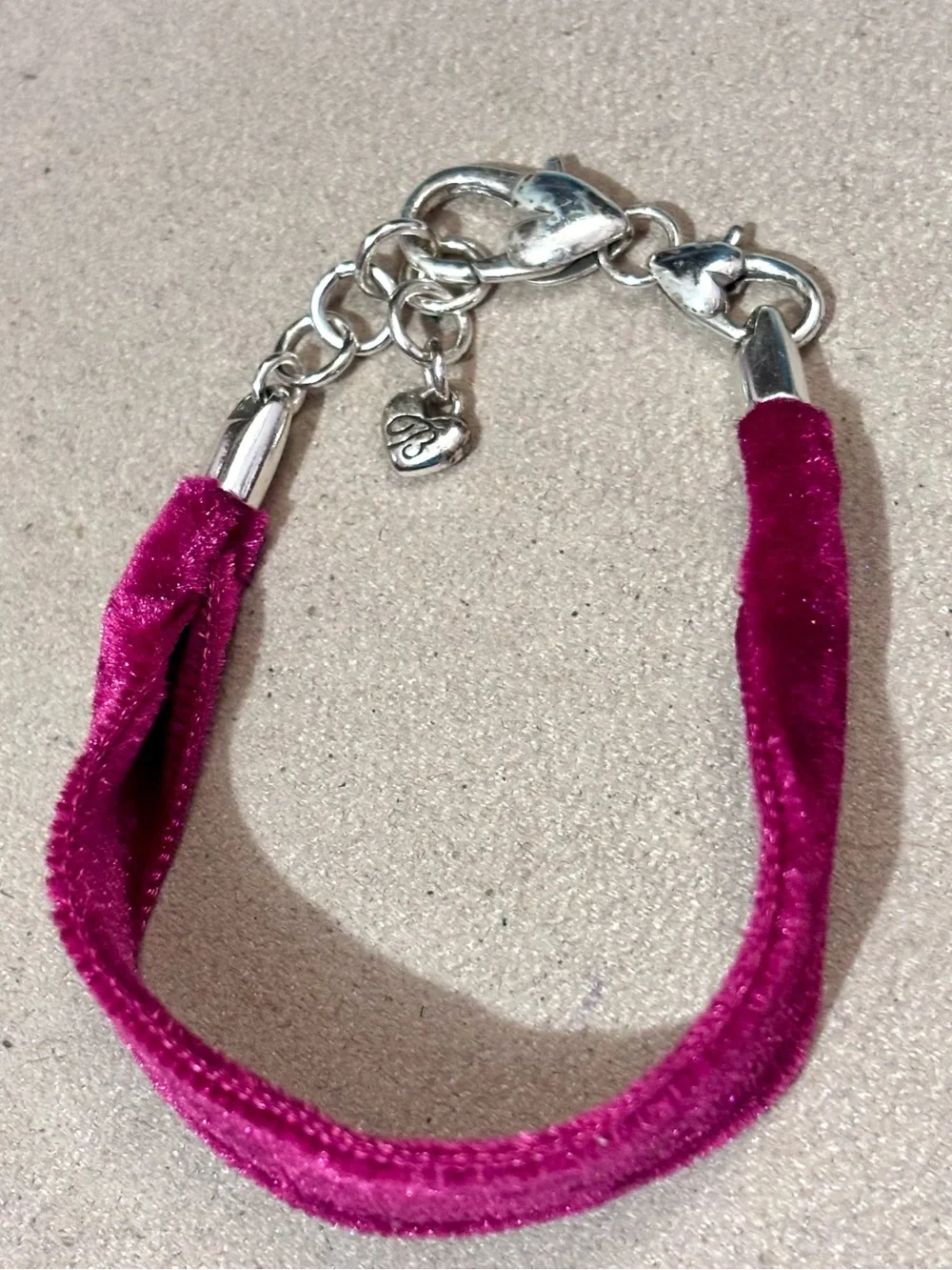 🆕Listing! Brighton Scarlett bracelet Dusty blue velvet charm holder Retired
